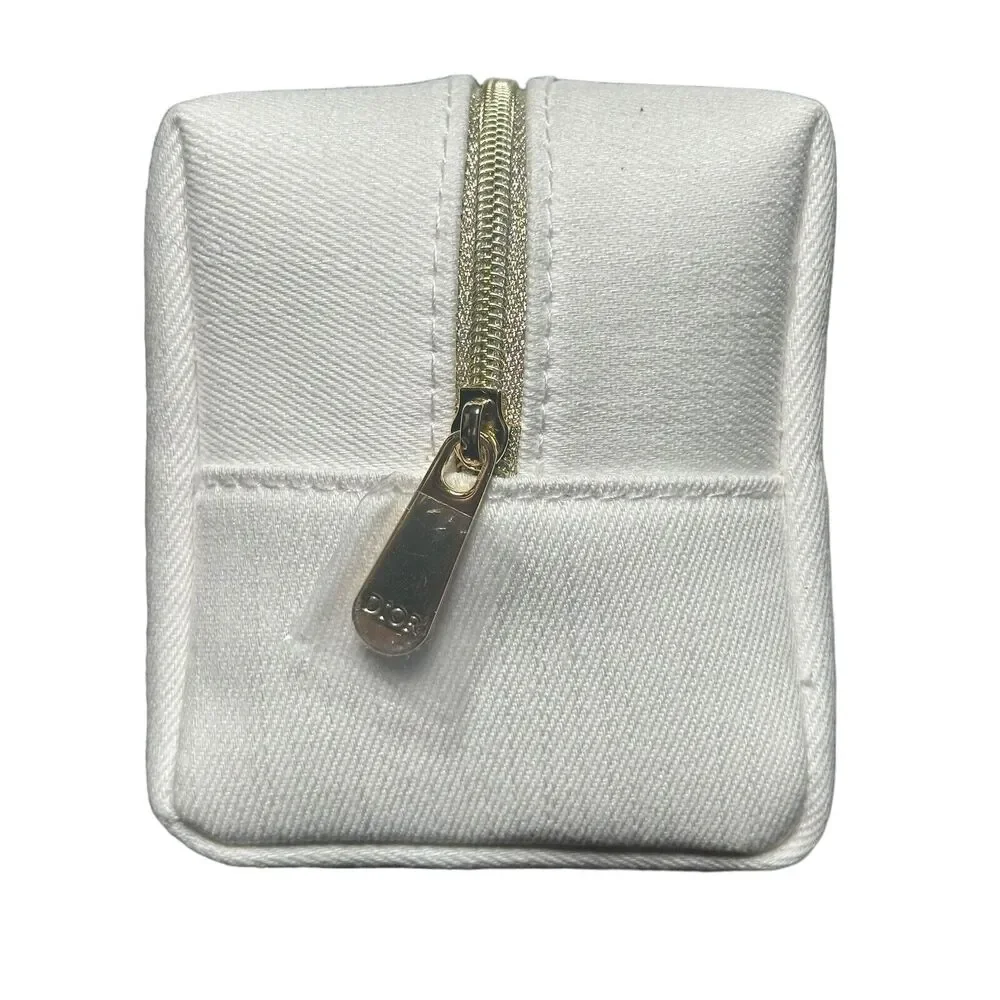 Dior Beauty Trousse Beige Gold Cosmetic Pouch NEW